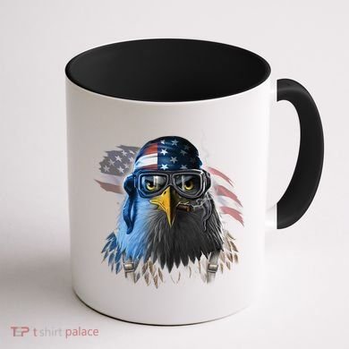Freedom Fighter Bald American Eagle Coffee Mug back