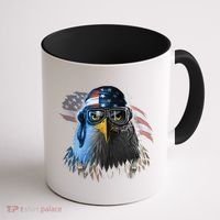Freedom Fighter Bald American Eagle Coffee Mug thumb 1