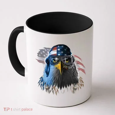 Freedom Fighter Bald American Eagle Coffee Mug