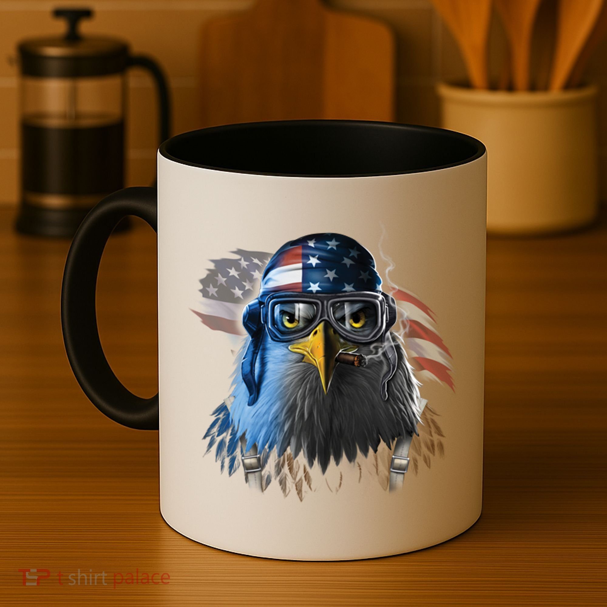 Freedom Fighter Bald American Eagle Coffee Mug