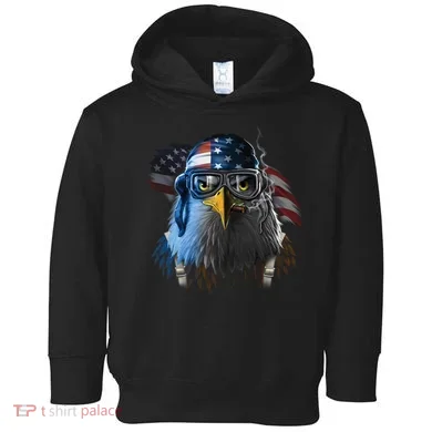Freedom Fighter Bald American Eagle Toddler Hoodie