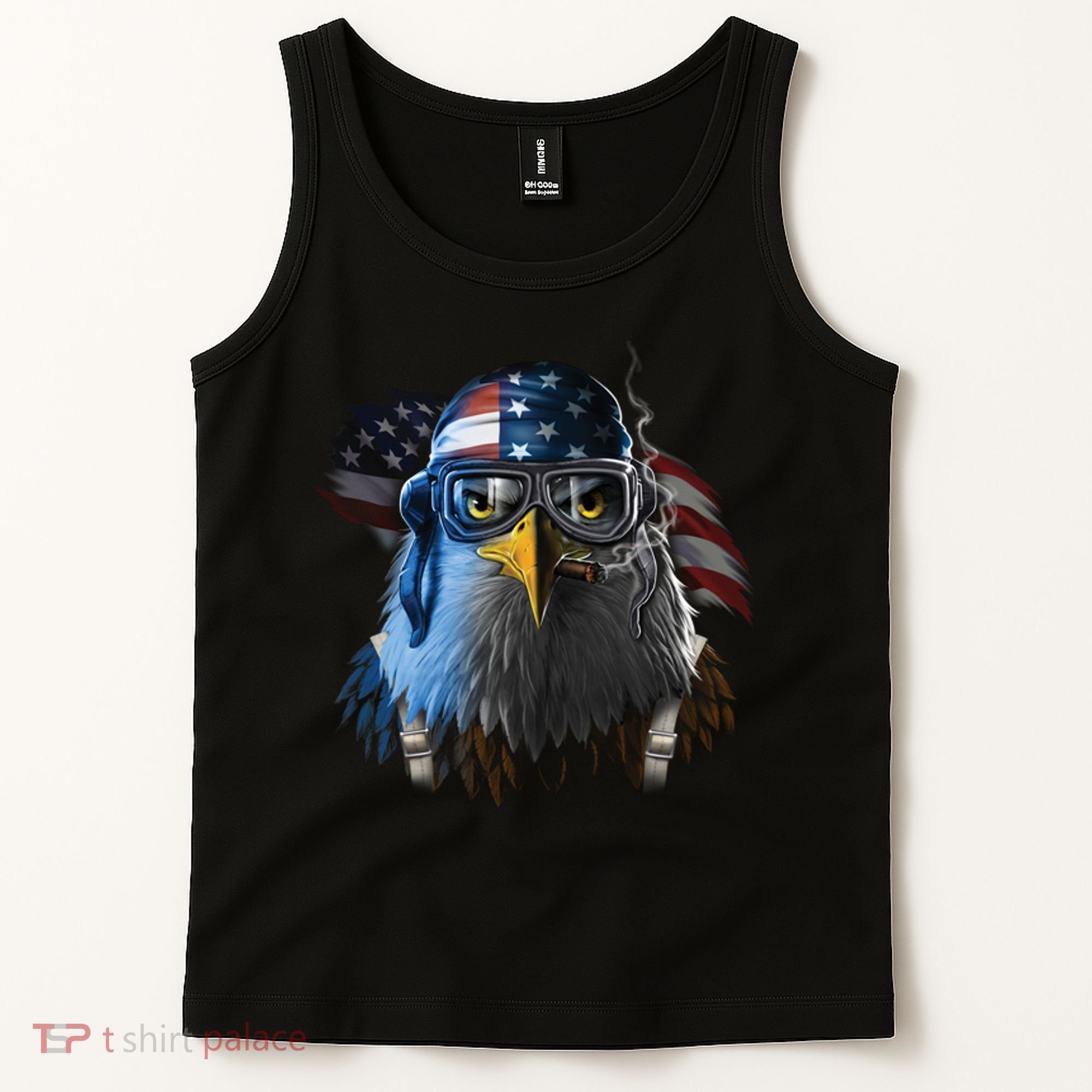 Freedom Fighter Bald American Eagle Tank Top