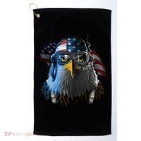 Freedom Fighter Bald American Eagle Golf Towel thumb 0