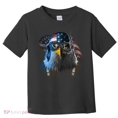 Freedom Fighter Bald American Eagle Toddler T-Shirt