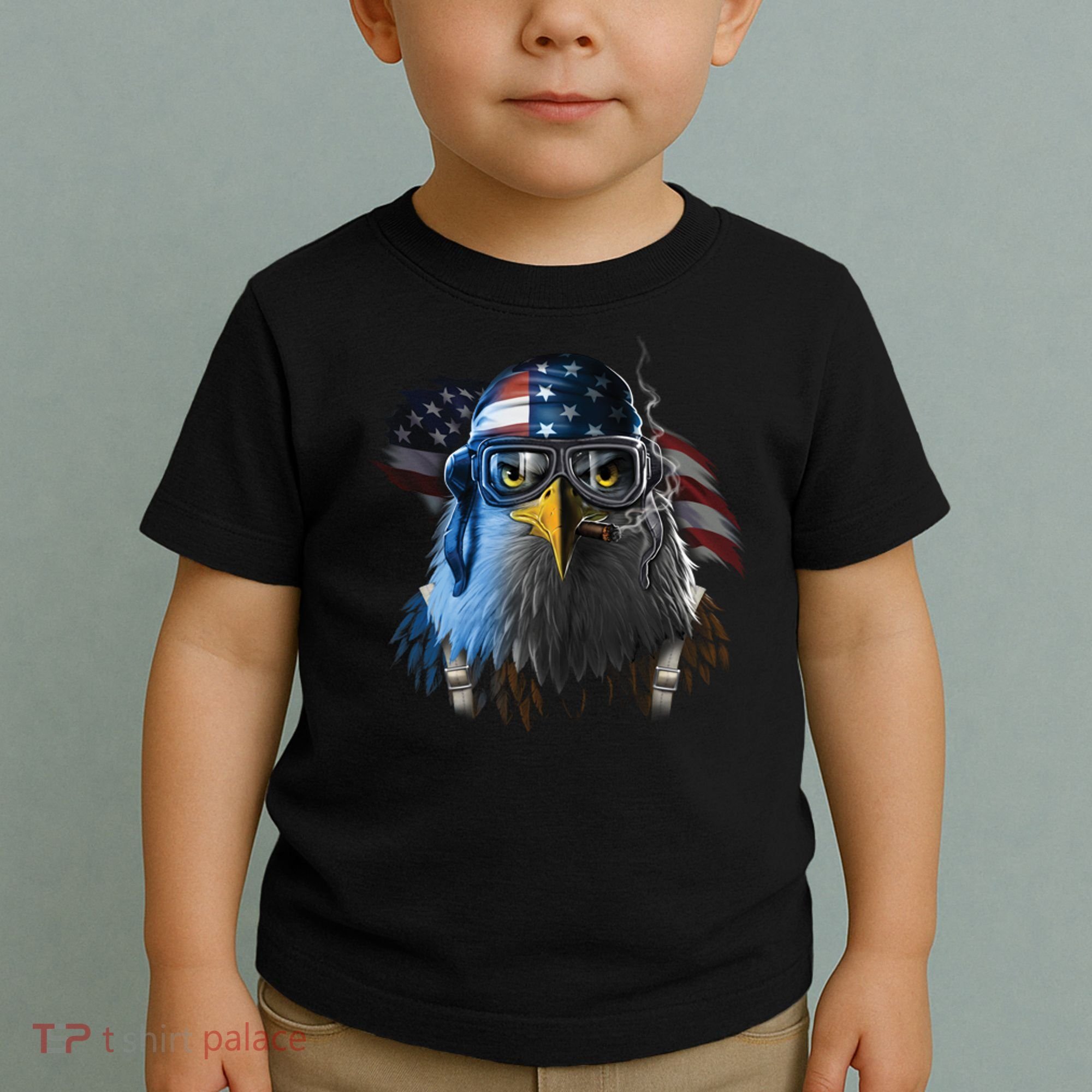 Freedom Fighter Bald American Eagle Toddler T-Shirt