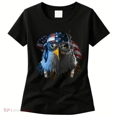 Freedom Fighter Bald American Eagle Women's T-Shirt