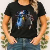 Freedom Fighter Bald American Eagle Women's T-Shirt thumb 2