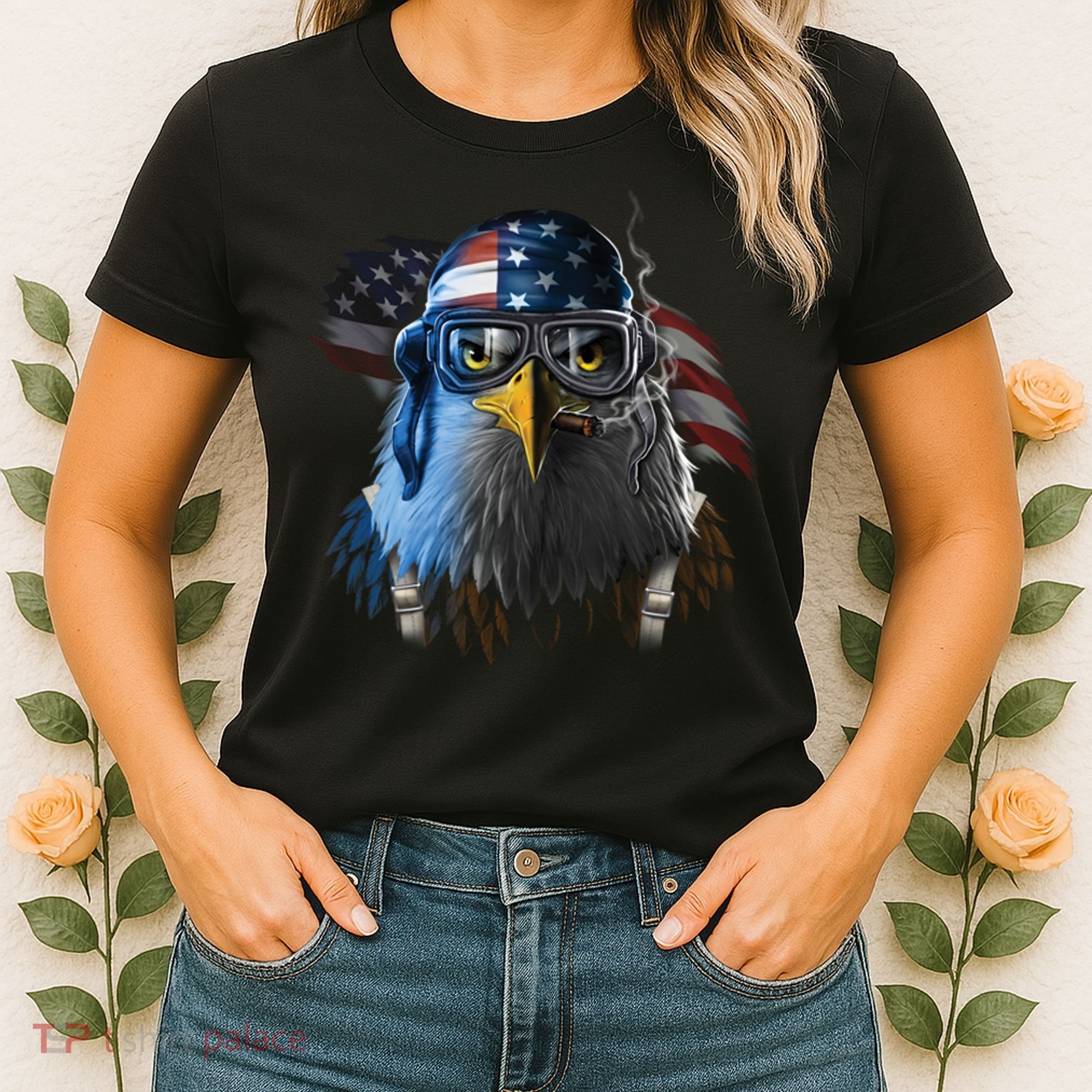 Freedom Fighter Bald American Eagle Women's T-Shirt