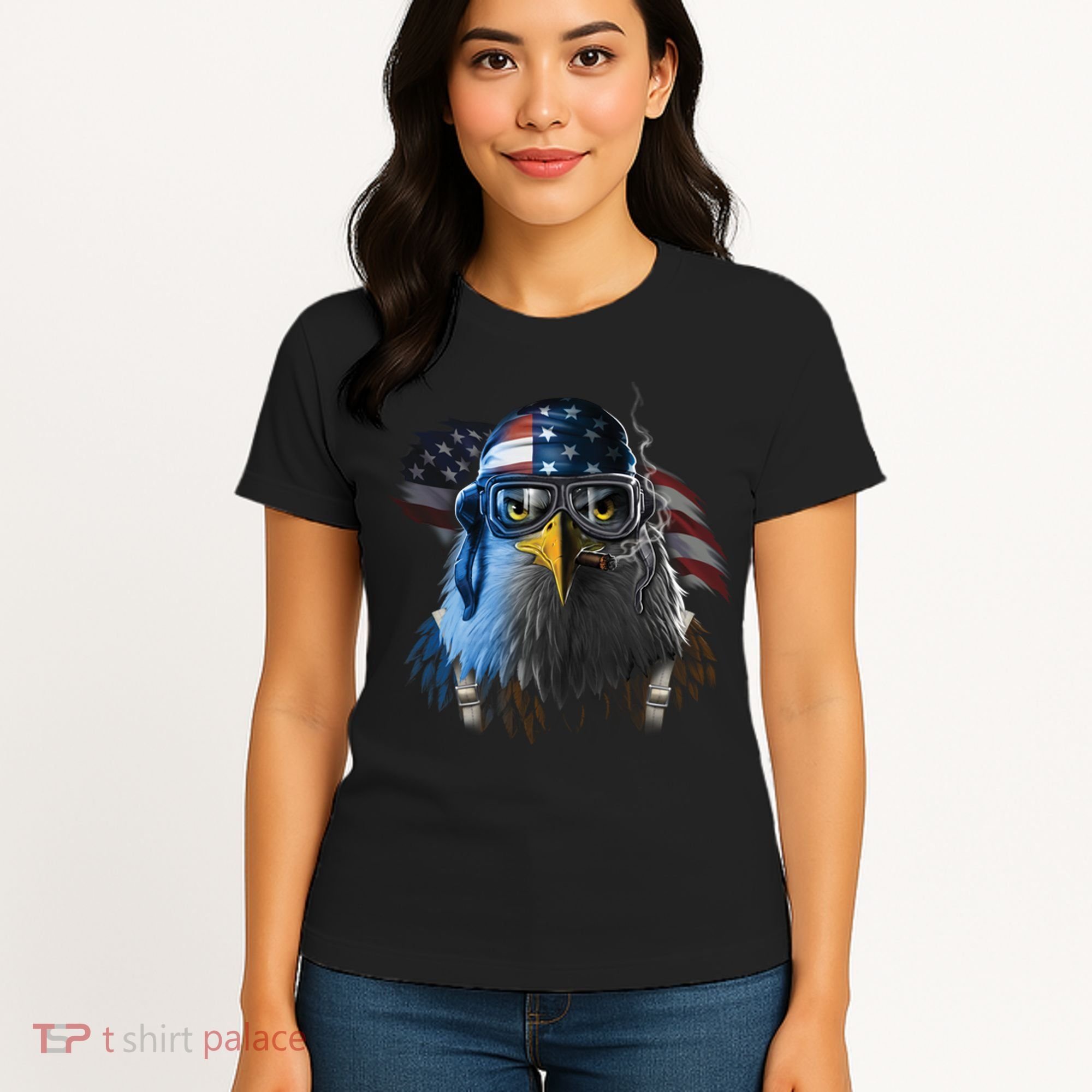 Freedom Fighter Bald American Eagle Women's T-Shirt