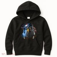 Freedom Fighter Bald American Eagle Kids Hoodie thumb 0