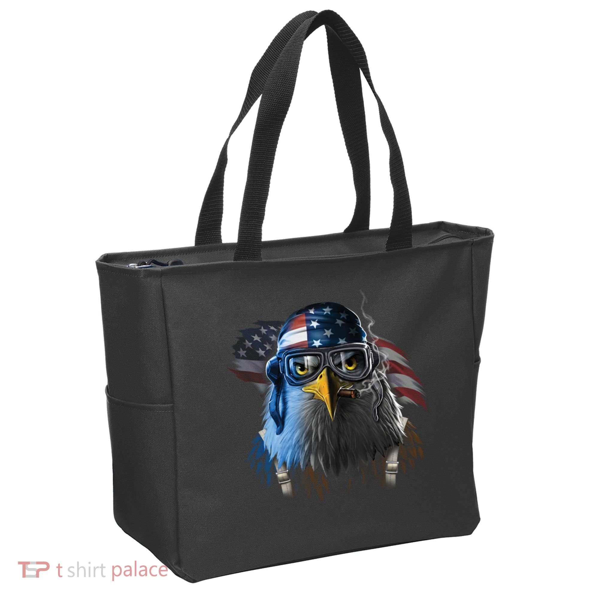 Freedom Fighter Bald American Eagle Tote Bag
