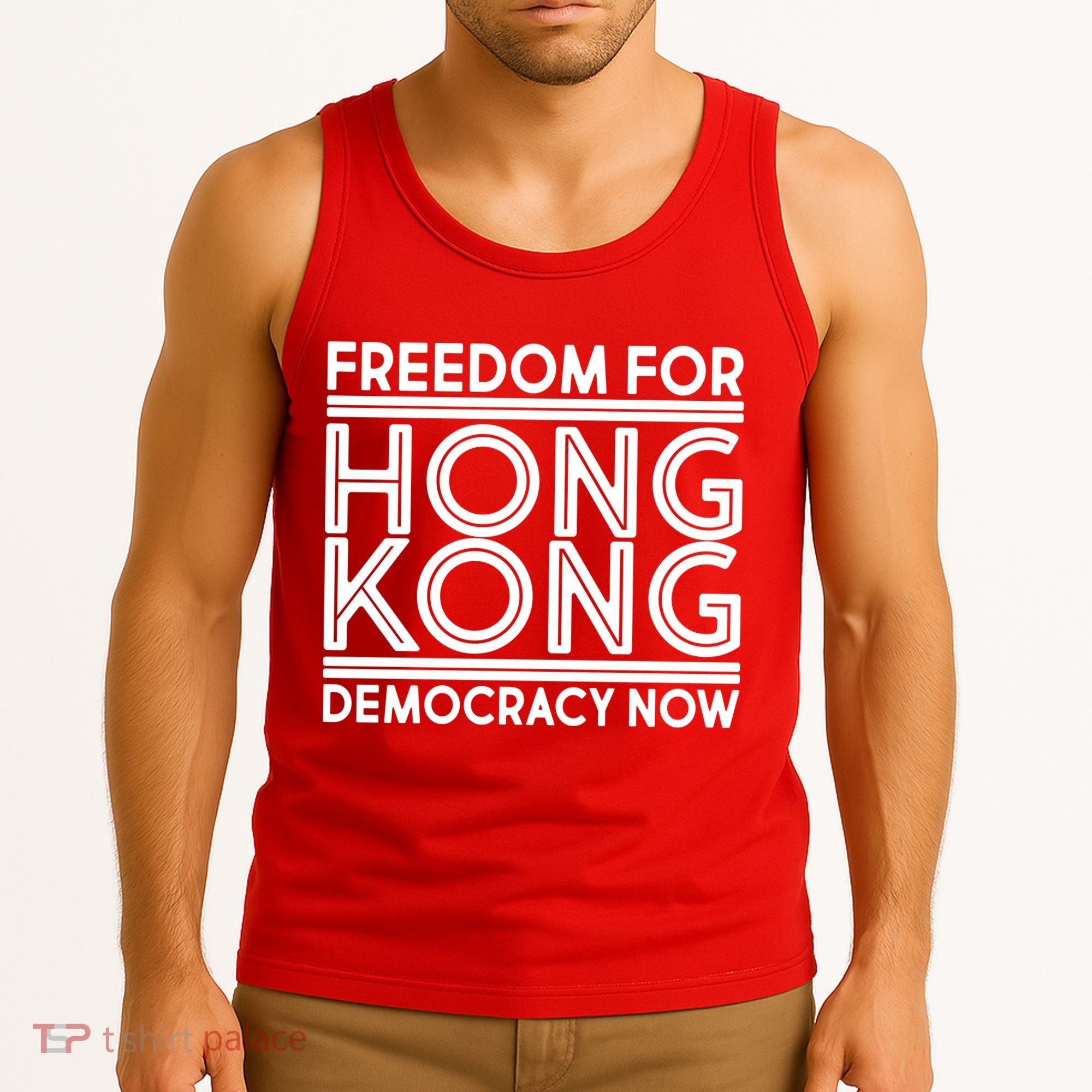 Freedom For Hong Kong Democracy Now Tank Top