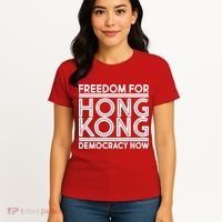 Freedom For Hong Kong Democracy Now Women's T-Shirt thumb 4