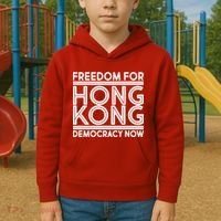 Freedom For Hong Kong Democracy Now Kids Hoodie thumb 2