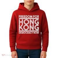 Freedom For Hong Kong Democracy Now Kids Hoodie thumb 4