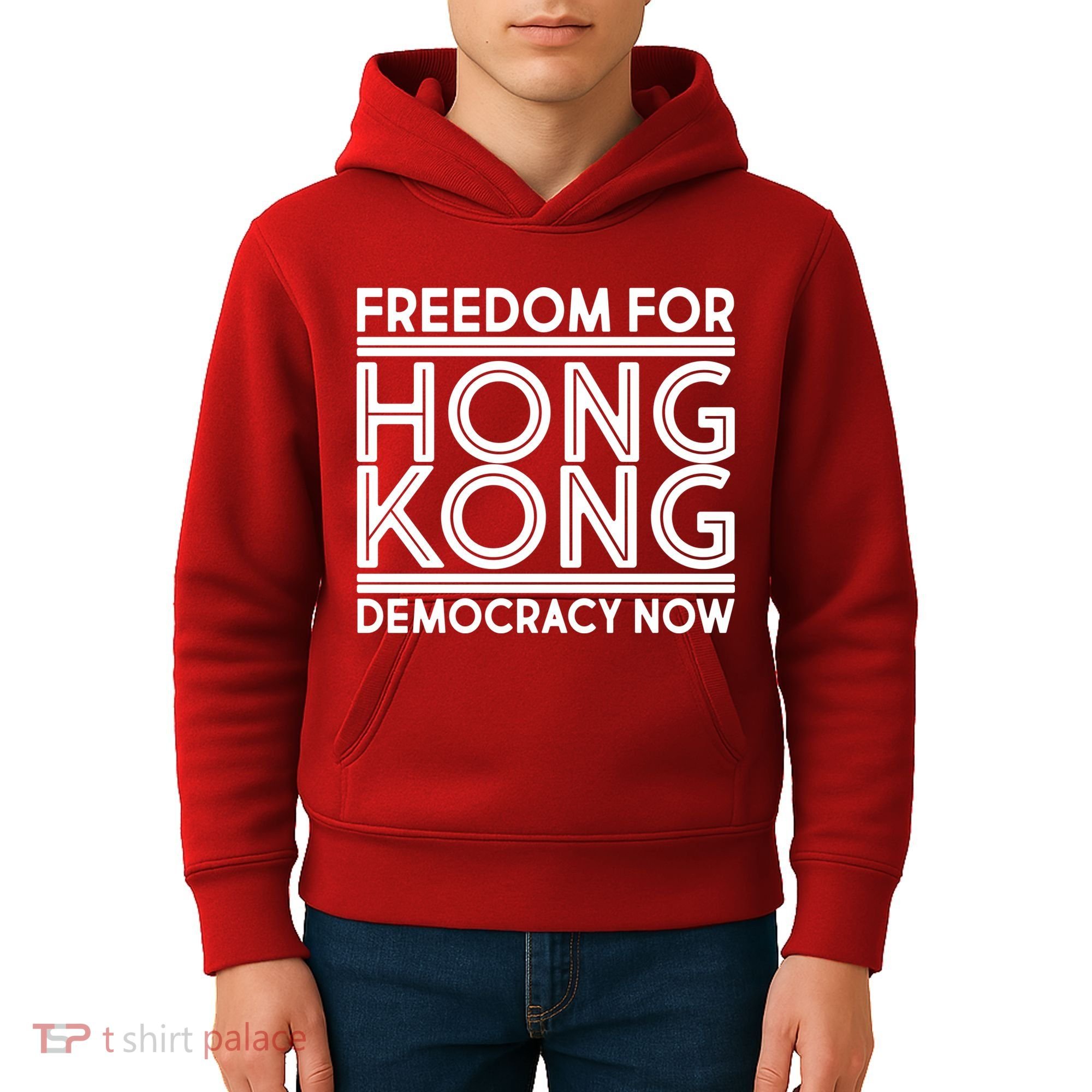 Freedom For Hong Kong Democracy Now Kids Hoodie