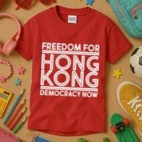 Freedom For Hong Kong Democracy Now Kids T-Shirt thumb 3