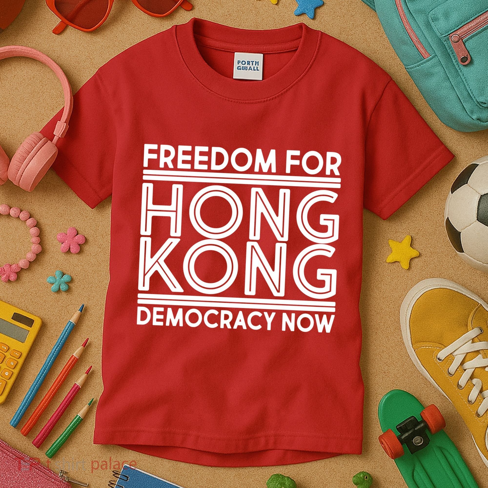 Freedom For Hong Kong Democracy Now Kids T-Shirt
