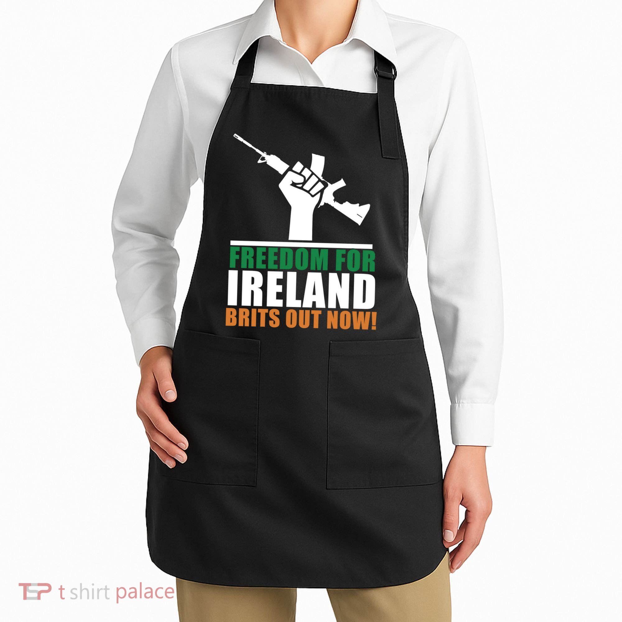 Freedom For Ireland Brits Out Now Apron