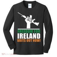 Freedom For Ireland Brits Out Now Kids Long Sleeve Shirt thumb 0