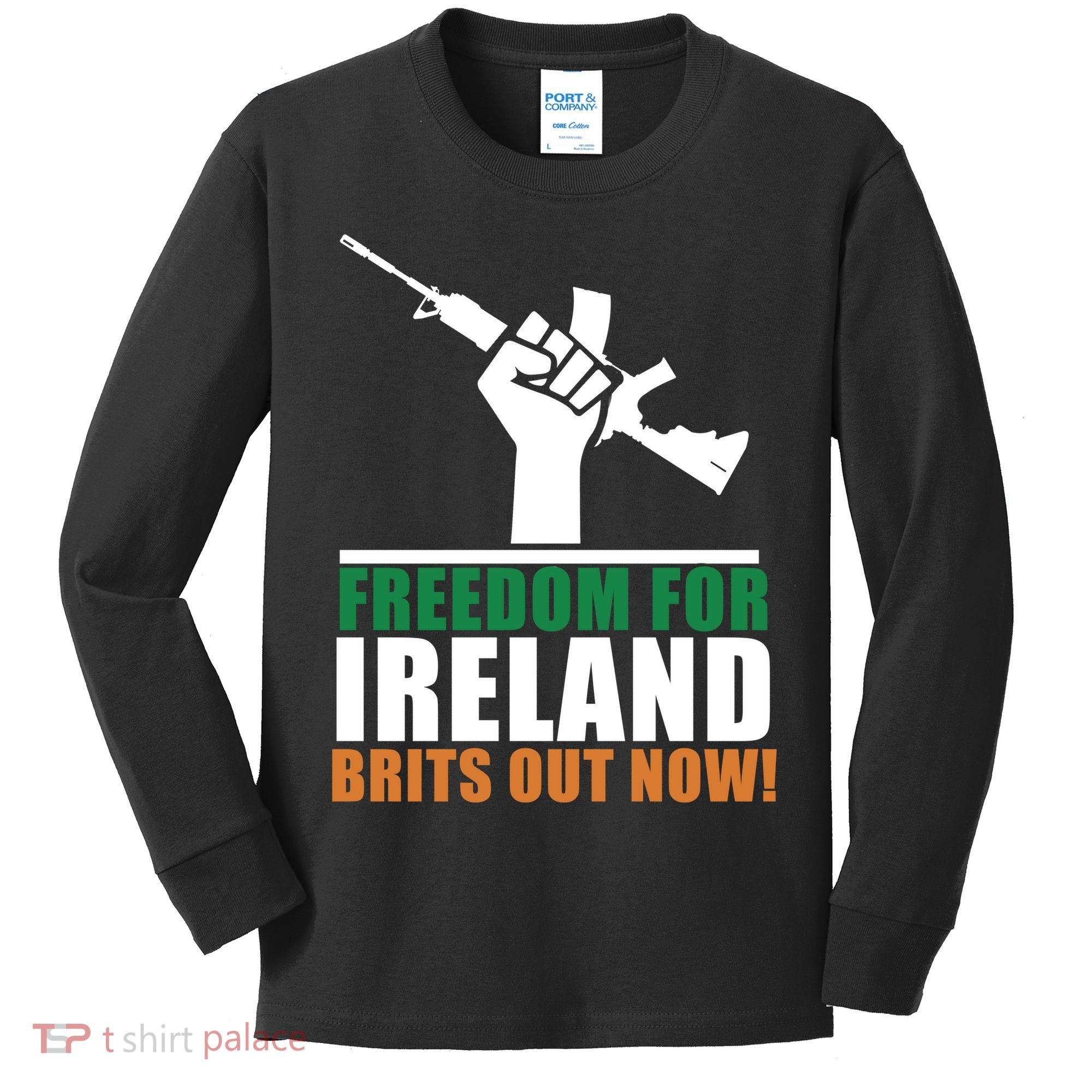 Freedom For Ireland Brits Out Now Kids Long Sleeve Shirt