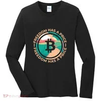 Freedom Has  Price Bitcoin Women's Long Sleeve Shirt thumb 0
