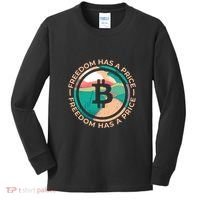 Freedom Has  Price Bitcoin Kids Long Sleeve Shirt thumb 0