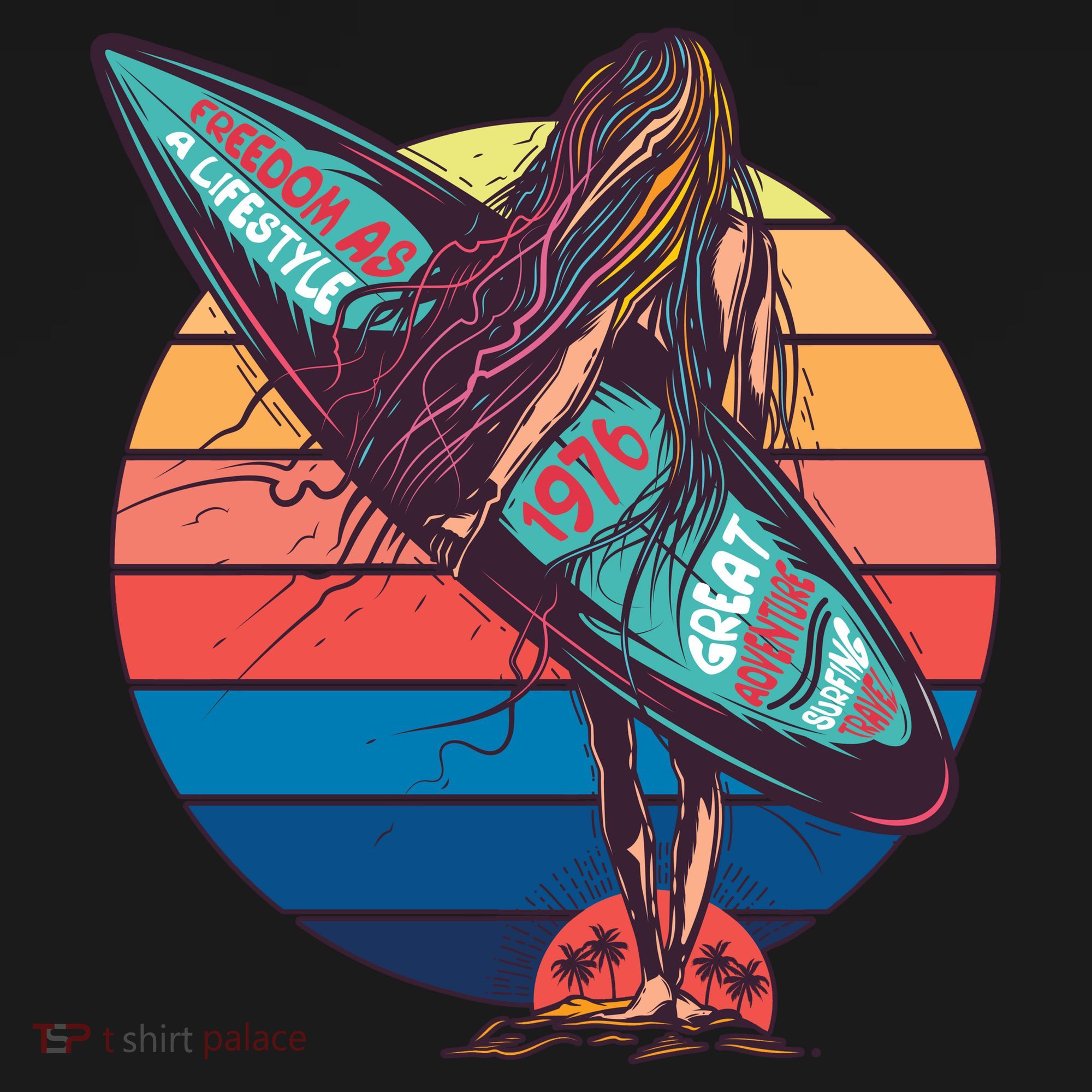 Freedom Is A Lifestyle Surfer Backpack