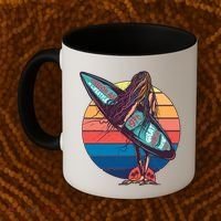 Freedom Is A Lifestyle Surfer Coffee Mug thumb 2