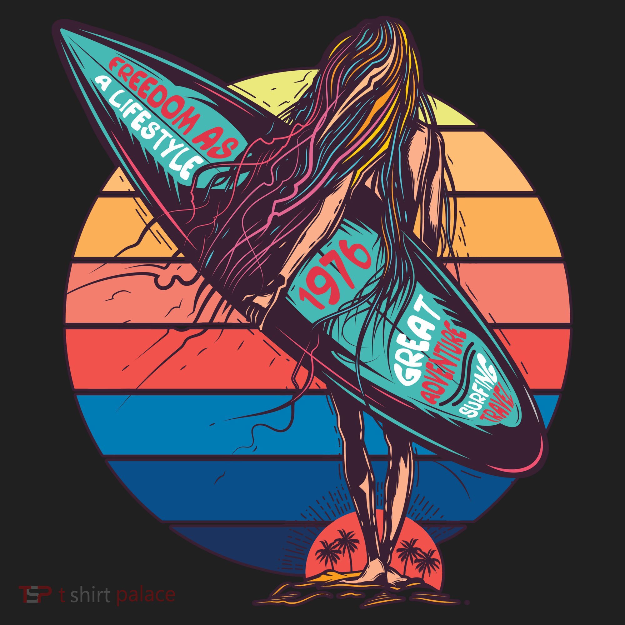 Freedom Is A Lifestyle Surfer Tumbler