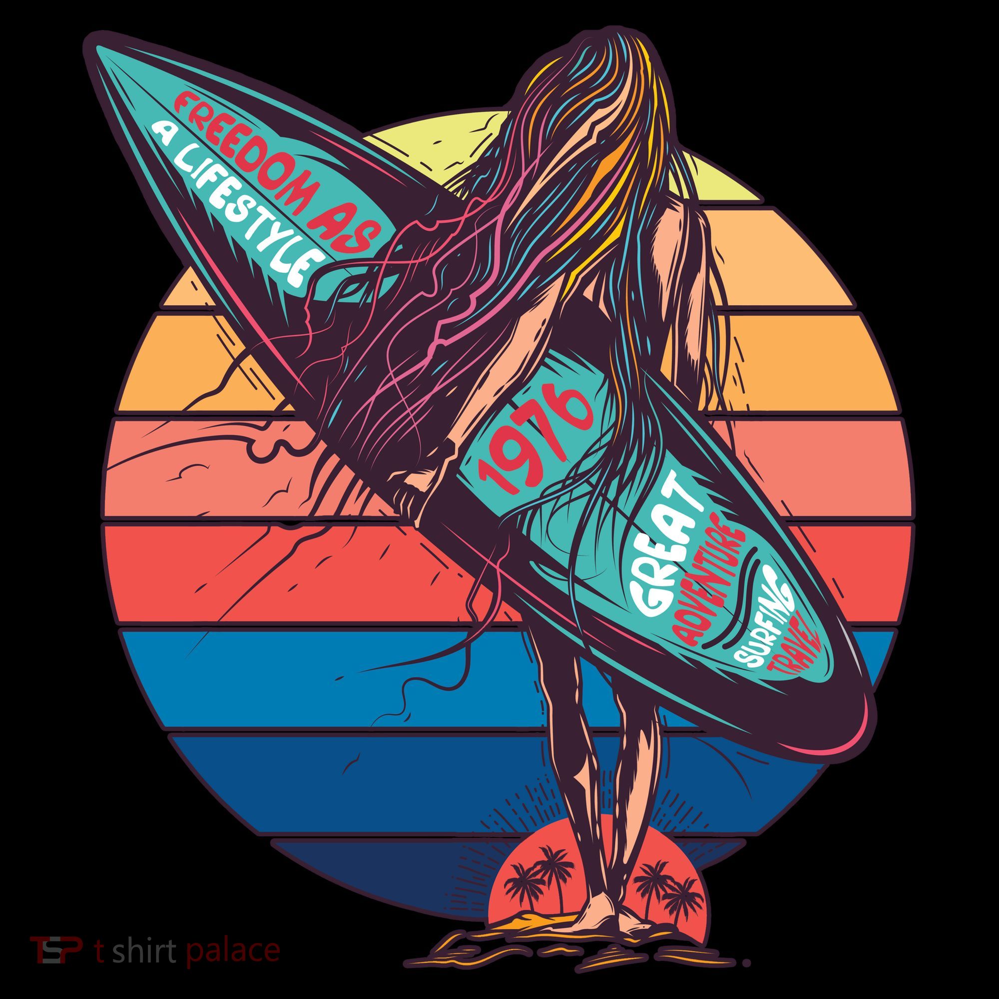 Freedom Is A Lifestyle Surfer Ornament