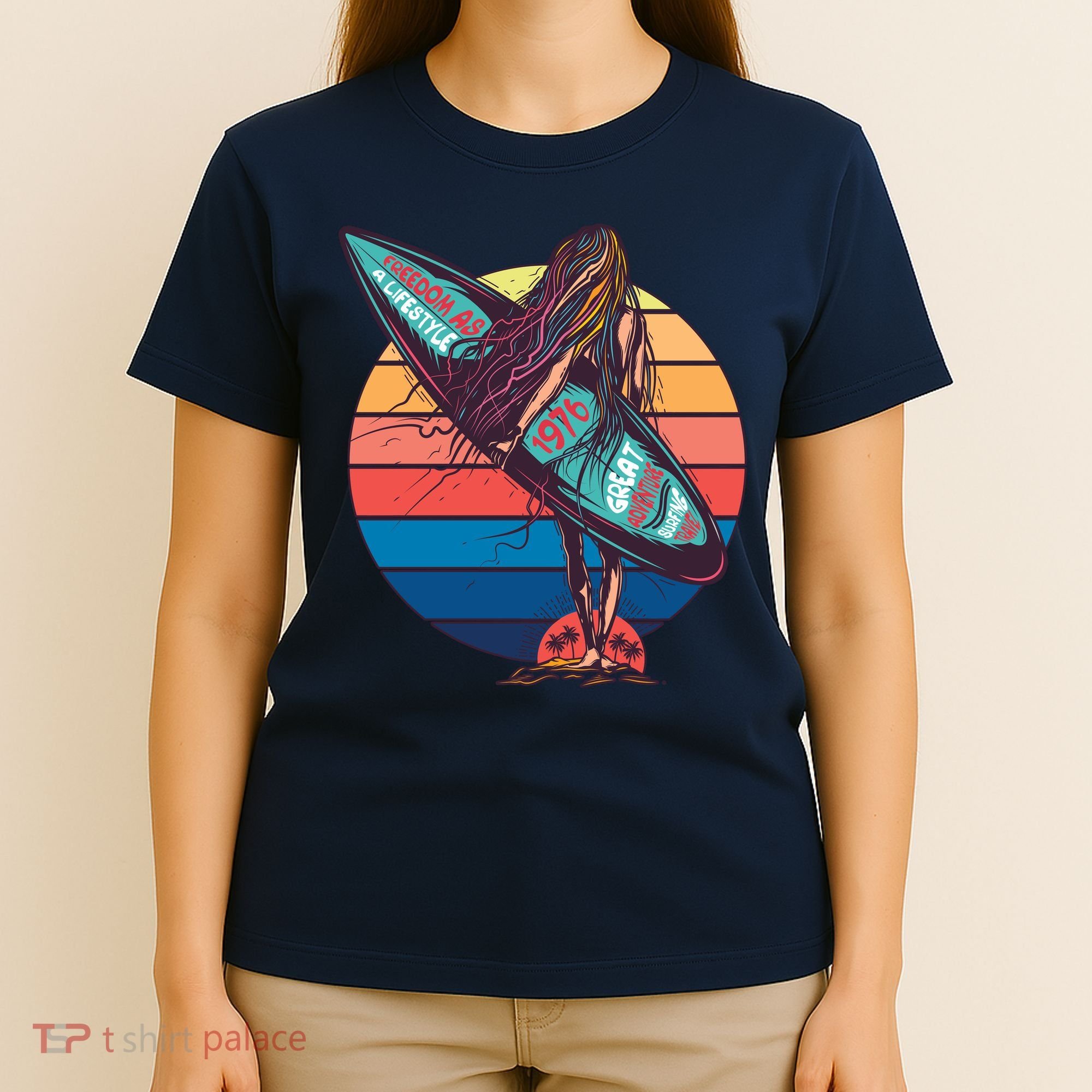 Freedom Is A Lifestyle Surfer T-Shirt