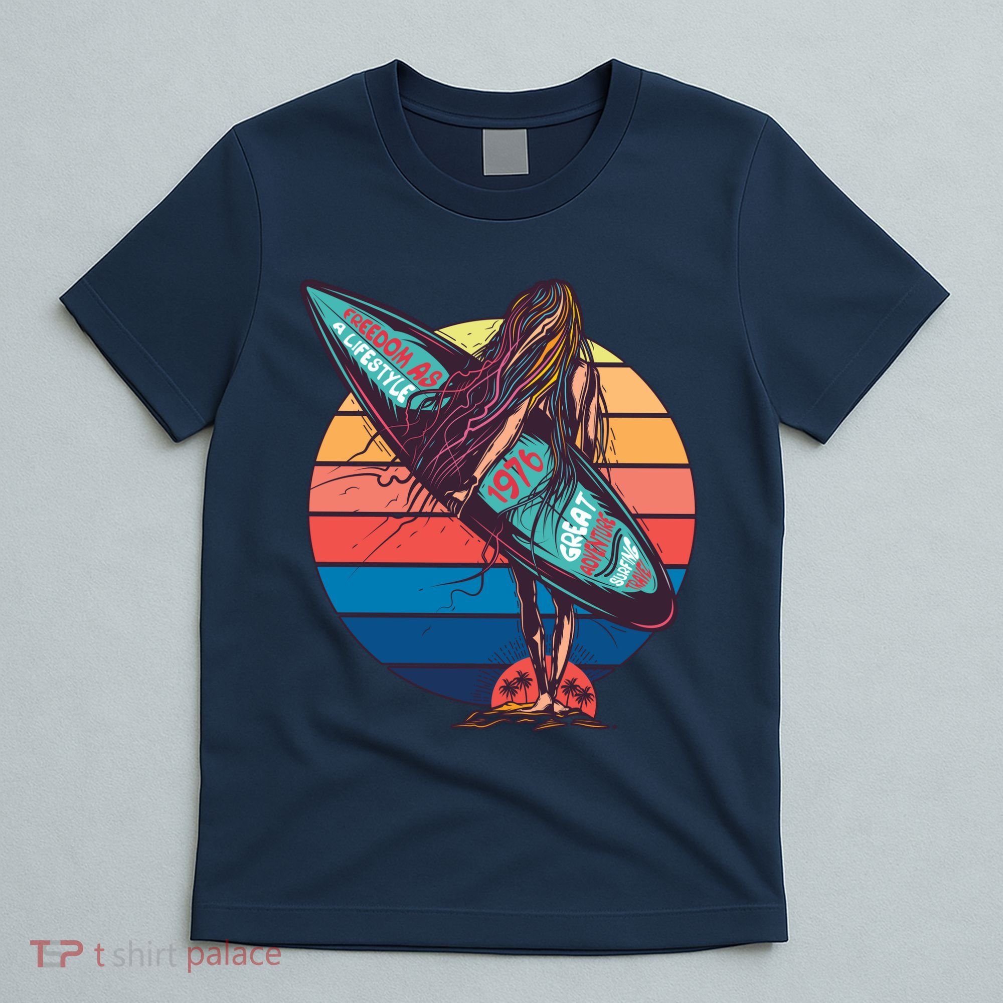 Freedom Is A Lifestyle Surfer T-Shirt