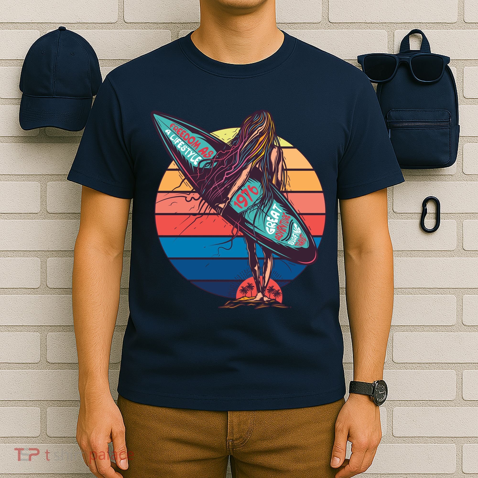 Freedom Is A Lifestyle Surfer T-Shirt