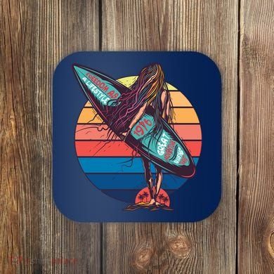 Freedom Is A Lifestyle Surfer Coaster