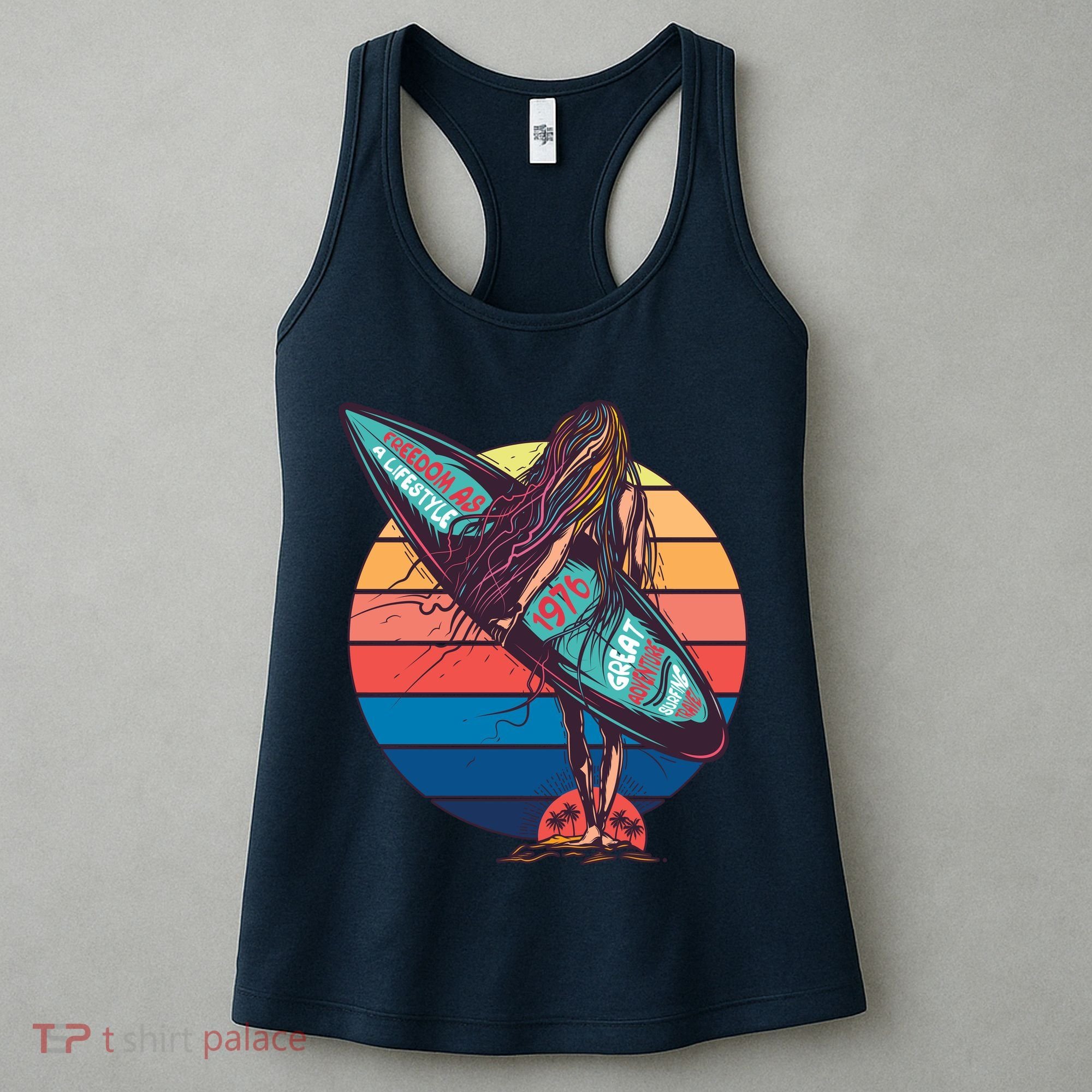 Freedom Is A Lifestyle Surfer Women's Tank Top