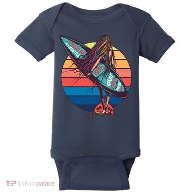 Freedom Is A Lifestyle Surfer Baby Bodysuit