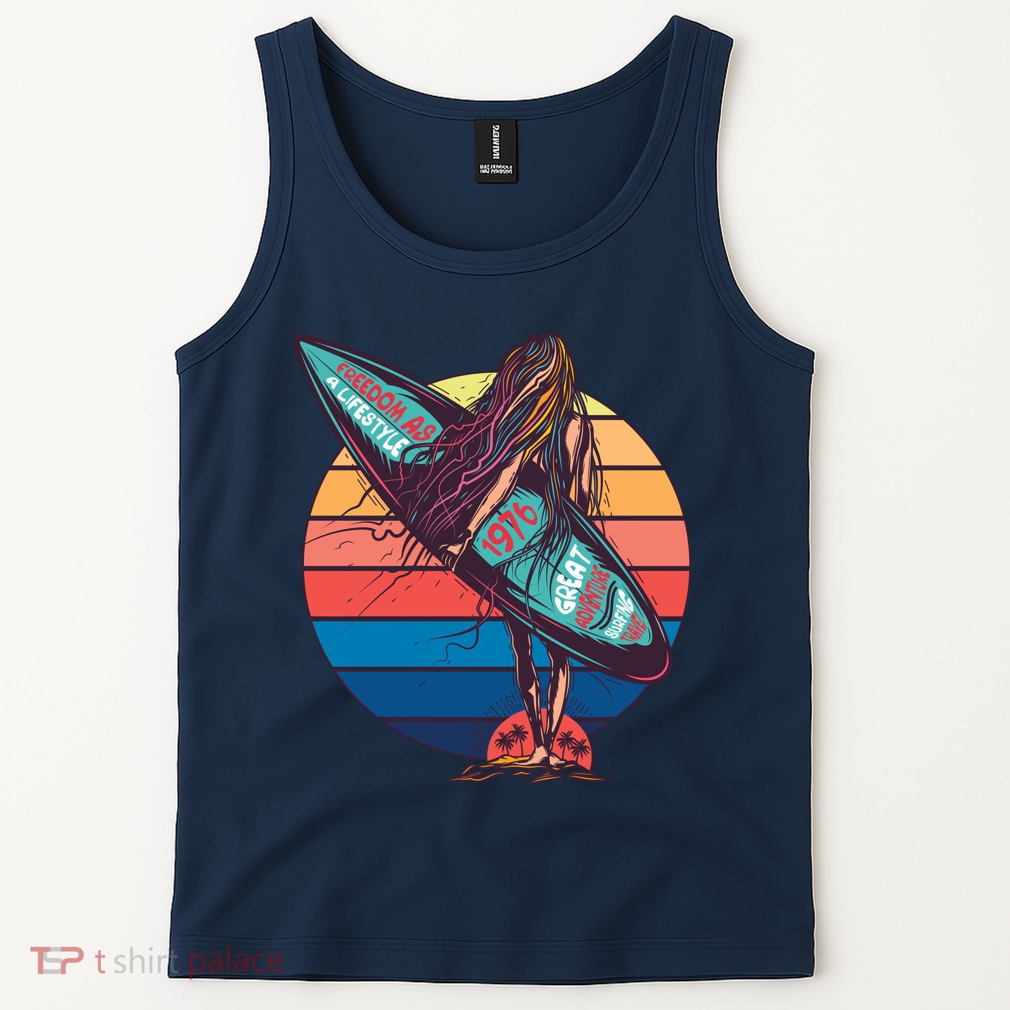Freedom Is A Lifestyle Surfer Tank Top