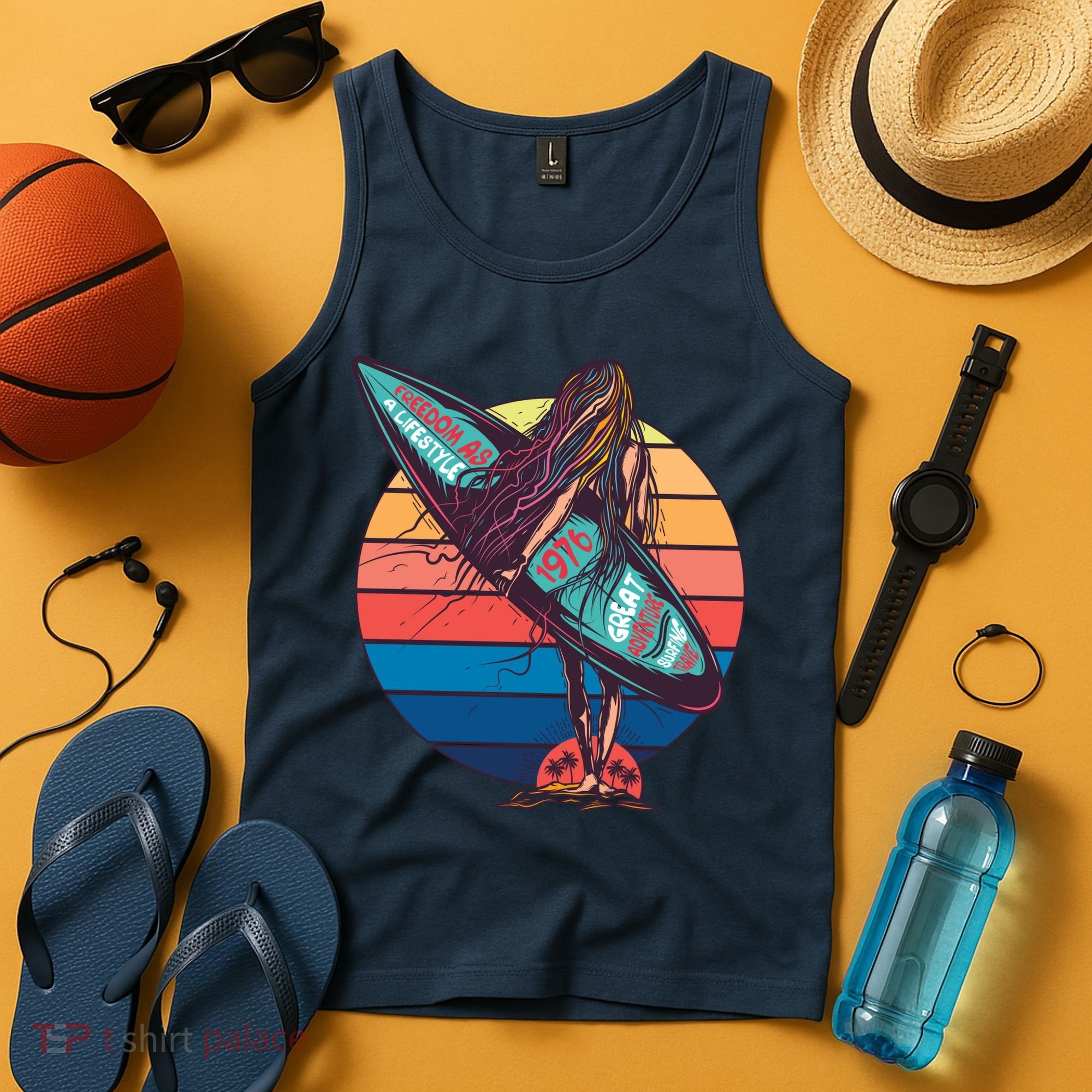 Freedom Is A Lifestyle Surfer Tank Top