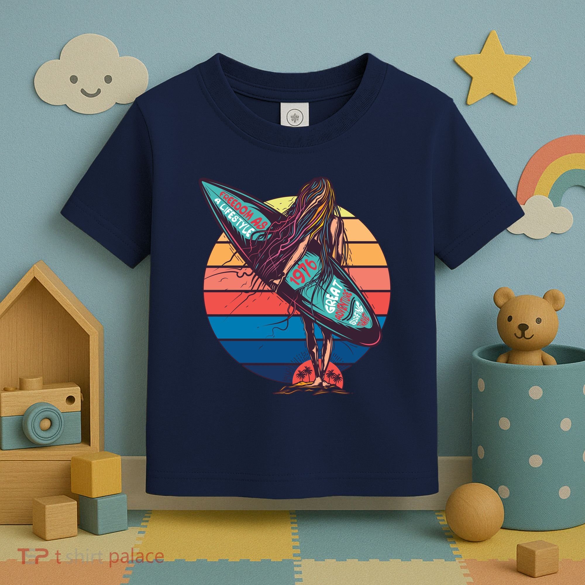 Freedom Is A Lifestyle Surfer Toddler T-Shirt