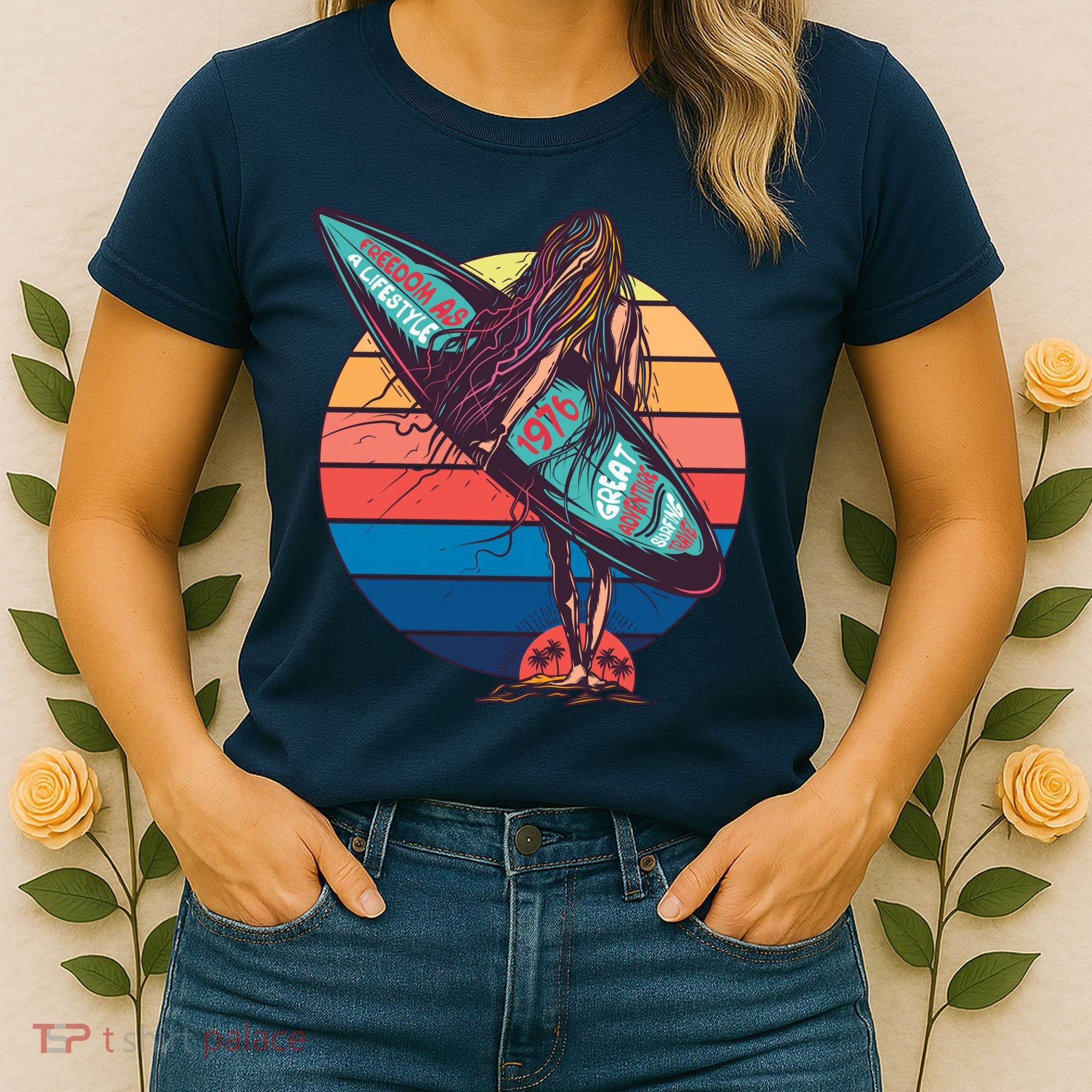 Freedom Is A Lifestyle Surfer Women's T-Shirt
