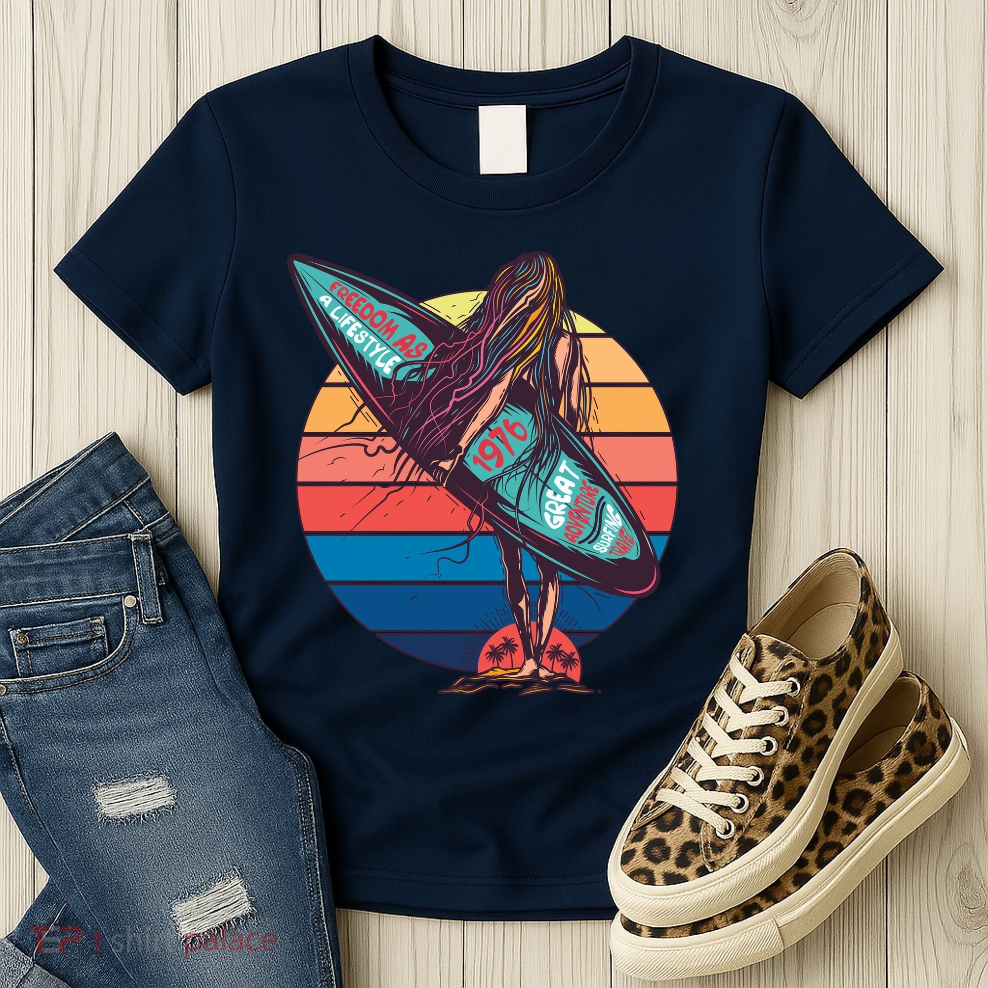 Freedom Is A Lifestyle Surfer Women's T-Shirt