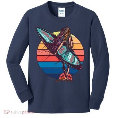 Freedom Is A Lifestyle Surfer Kids Long Sleeve Shirt