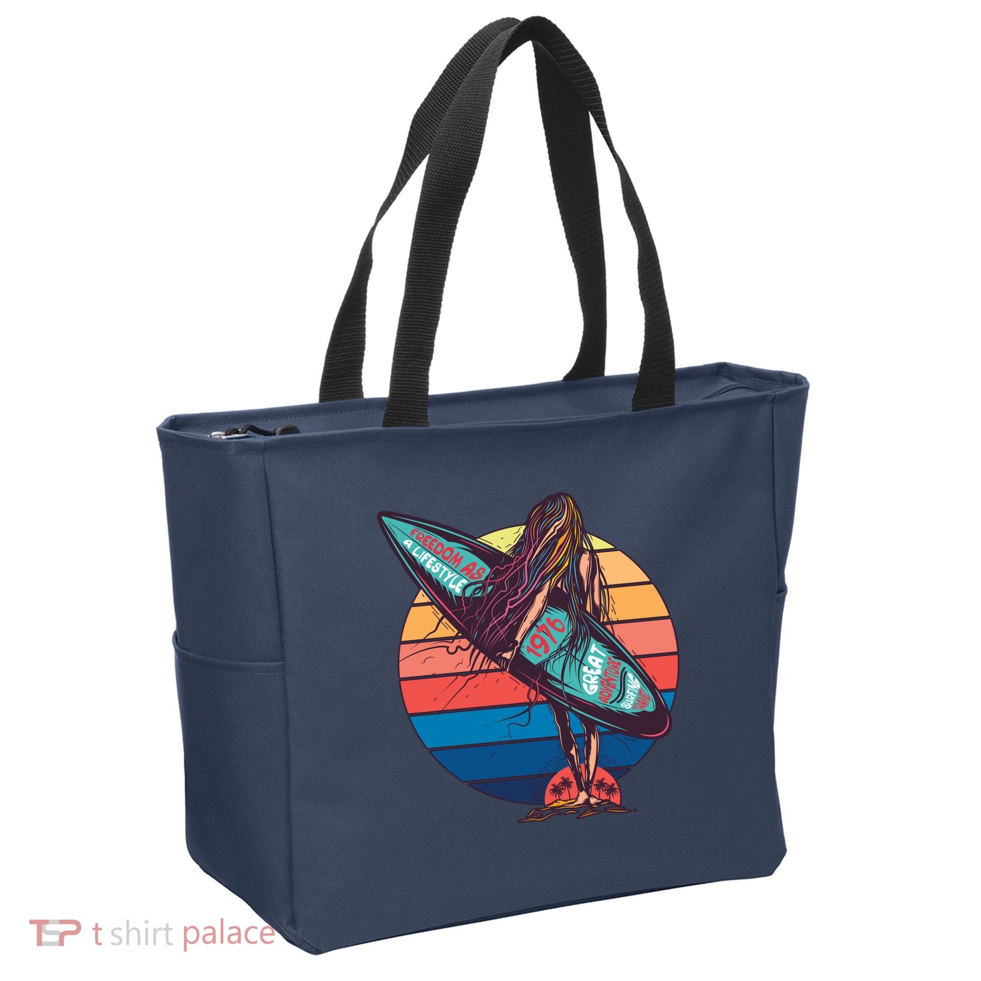 Freedom Is A Lifestyle Surfer Tote Bag