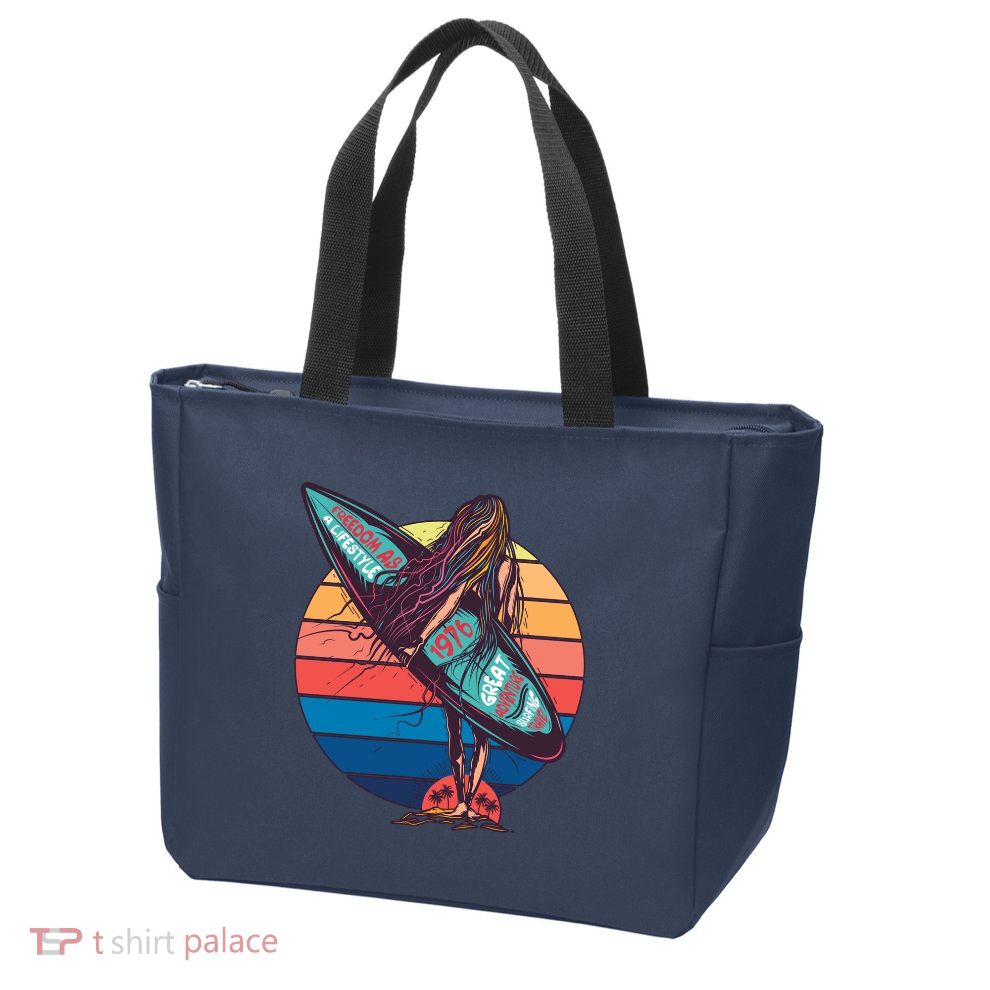 Freedom Is A Lifestyle Surfer Tote Bag