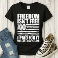 Freedom Isn't Free I Paid For It United States Veteran Women's T-Shirt thumb 3