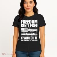 Freedom Isn't Free I Paid For It United States Veteran Women's T-Shirt thumb 4