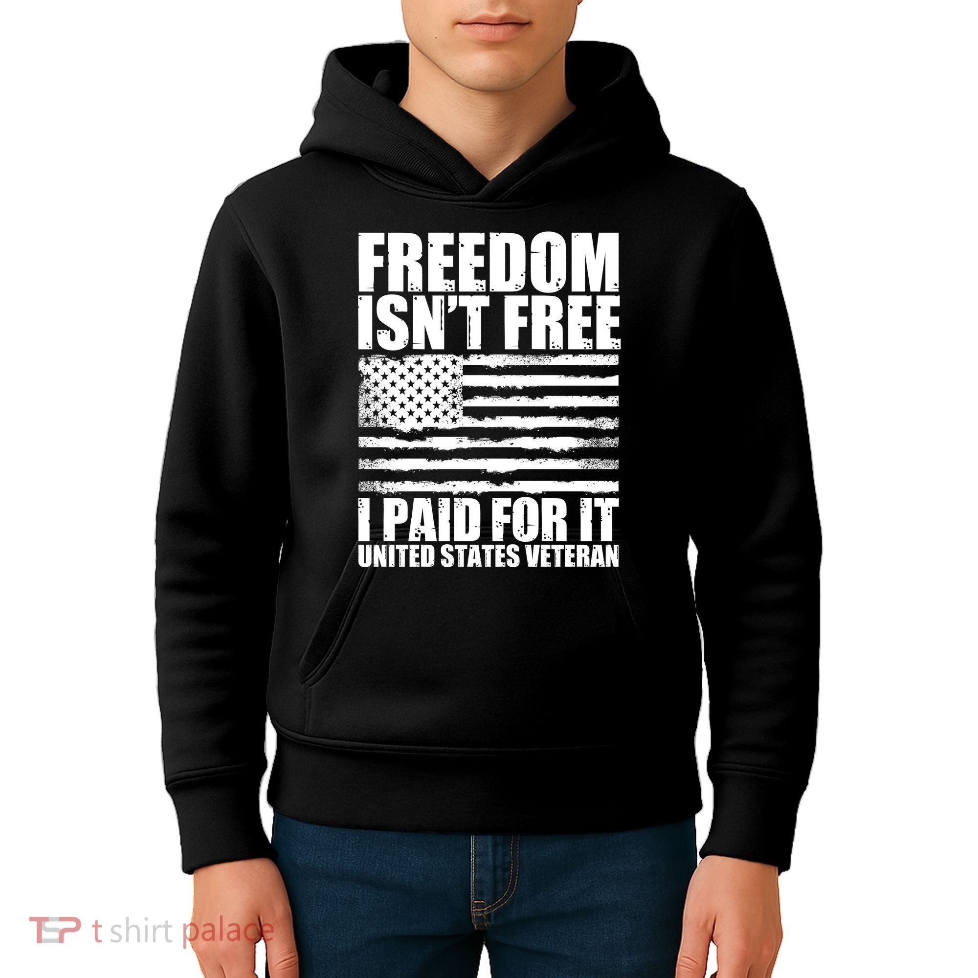 Freedom Isn't Free I Paid For It United States Veteran Kids Hoodie