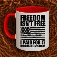 Freedom Isn't Free I Paid For It United States Veteran Coffee Mug thumb 2