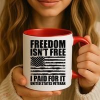 Freedom Isn't Free I Paid For It United States Veteran Coffee Mug thumb 3